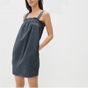 Everlane The Paper Bag Dress in Dark Slate‎ size S